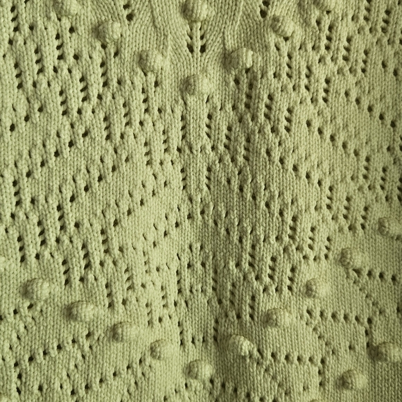 Talbots Cream Short Sleeve Knit Sweater - Picture 2 of 2